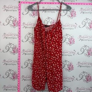 Primark mini dress floral button up white black Red Floral Mini Dress
